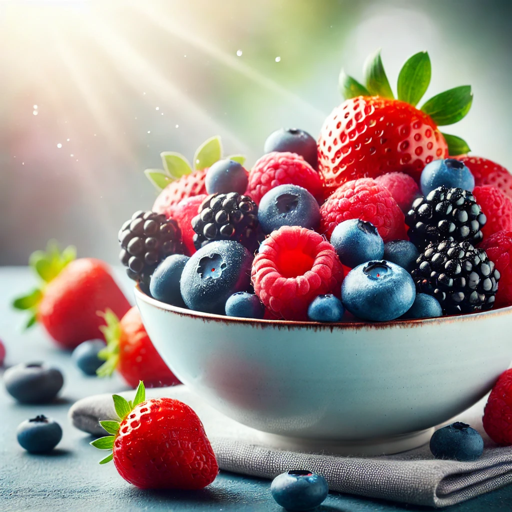 tigela com frutas anti oxidantes